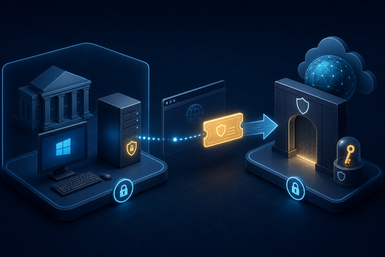 Kerberos and SPNEGO authentication between Active Directory, a browser, and an external identity provider